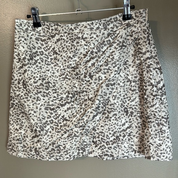 Free People Leopard Print Faux Leather Skirt Size 8 - Picture 1 of 10